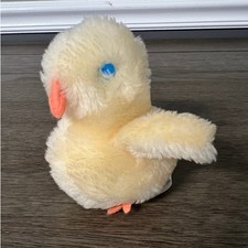 Vintage Eden Yellow Fluffy Duck Chick Plush
