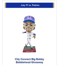 SET OF 3 KANSAS CITY ROYALS BIG BOBBY WITT JR BOBBLEHEAD 7/17 7/18 7/19 SGA 2026
