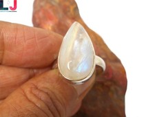 Sterling Silver Rainbow Moonstone Ring Statement Ring Handmade ring Gift For Her