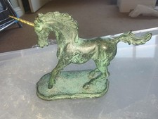 Vintage Franklin Mint Bronze Unicorn Figurine 1991 “Treasury Of Unicorns”
