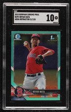 2018 Bowman Chrome Prospects Aqua Refractor 21/125 Bryan Mata SGC 10 GEM 09xd