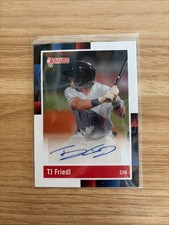 2022 Panini Donruss - Retro 1988 Signatures T.J. Friedl #R88S-TF (AU, RC)