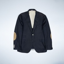 Giacca sartoriale Blazer Brunello Cucinelli 100% Cotone tg 58 Blu