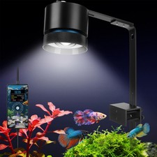Aquarium Clip-On Stream Light with Auto Time Sync 24/7, Full Spectrum LED F...