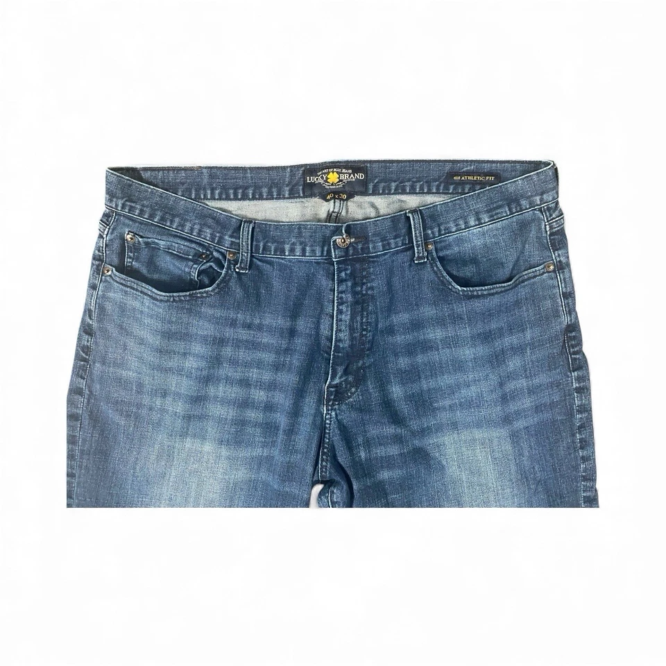 Lucky Brand Men's 410 Athletic Straight Fit Denim Jeans Size 40x30 - Image 3 of 4