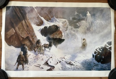 Vintage Lord of the Rings Caradhras poster  1988 Tolkien,Paul Raymond Gregory