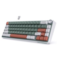 RK ROYAL KLUDGE R65 Wireless Mechanical Keyboard with Volume Knob, Tri-Mode 2...