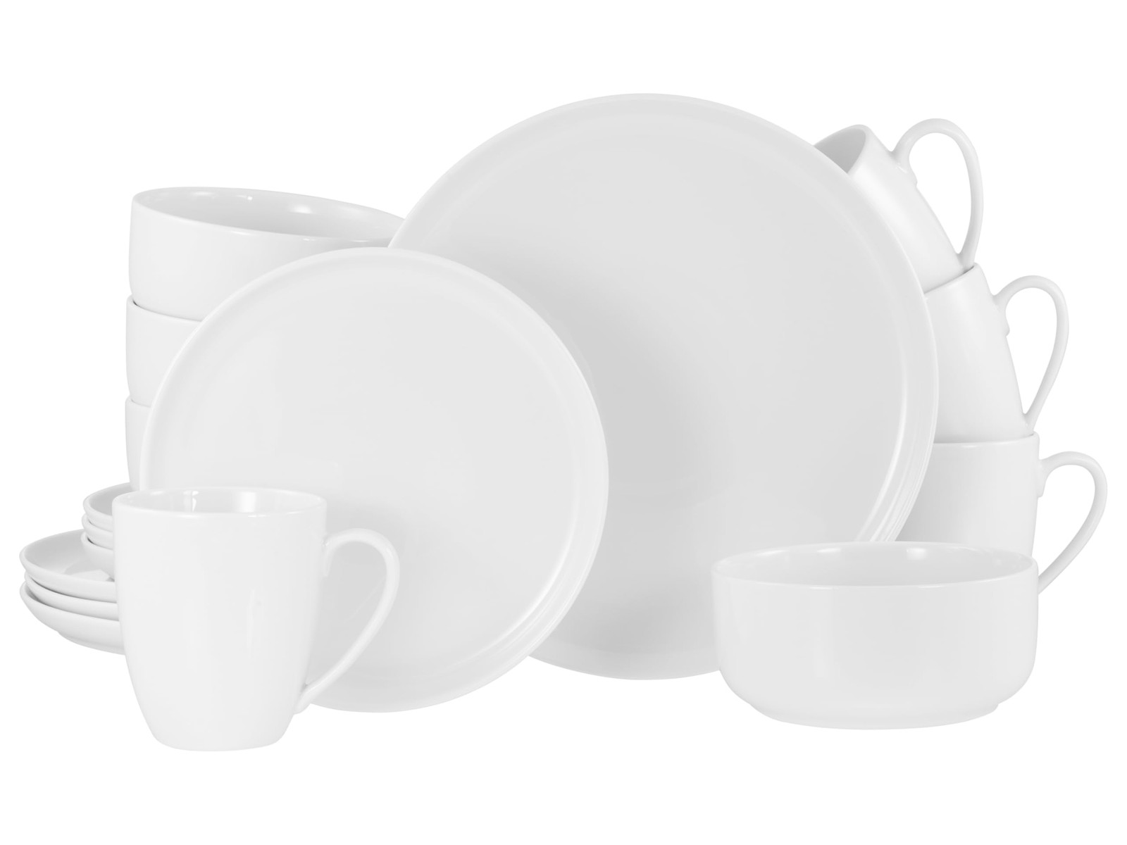 CreaTable 24697 Kombiservice Serie Scandi Weiss 16-tlg Geschirrset 4 Personen 15890₽