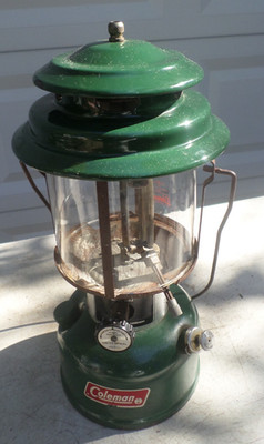 Vintage Coleman 220J Lantern 10/75 Made in USA Original Pyrex