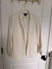 H M Cream White Women s Blazer, US Size 4