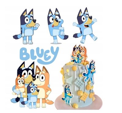 Blue Bingo Hunde Essbar +12 Muffin Tortenaufleger Torte Geburstag Zuckermasse