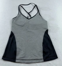 Lululemon Surya Tank Inkwell Navy Blue & White Gingham Check Women’s Size 8
