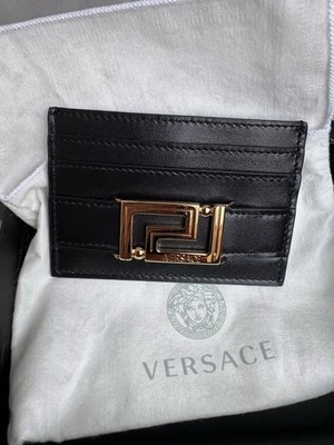 Versace Greca Goddess Kartenetui.  Neu unbenutzt mit Etikett inklusive Box Leder