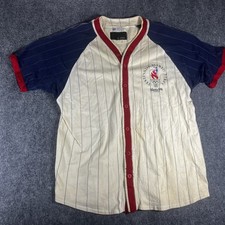 Vintage 90s Atlanta 1996 Olympics Baseball Jersey XXL Pinstripe Mirage Flawed