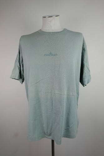 Stone Island, Stone Island Men T-Shirt Size L Light Blue Cotton Vintage Logo