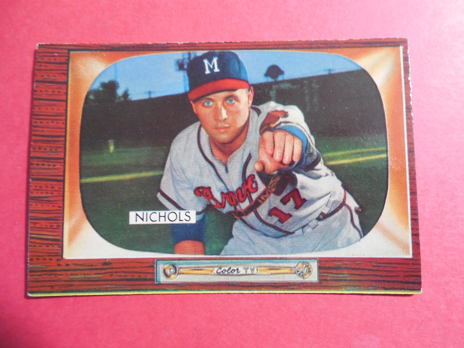 1955 BOWMAN BASEBALL CARD  CHET NICHOLS  #72-VG-EX