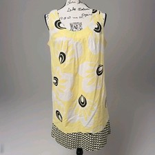 East 5th Yellow and Black  Summer Dress Size 10 Resortwear Beach Vacation