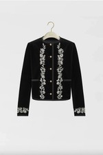 BNWT - Dior Cropped Jacket in Black Cotton Velvet 36FR