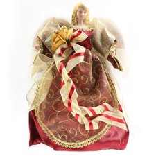 30cm Traditional Red Angel Fairy Xmas Christmas Tree Topper Ornament Decoration
