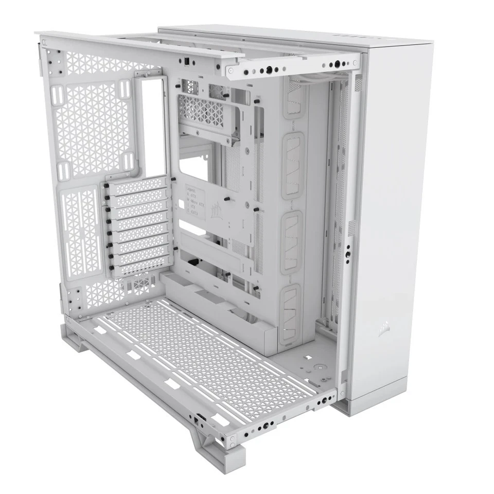 0840006664727 Corsair 6500D Airflow Midi-Tower, Tempered Glass - white  - Image 3 of 4