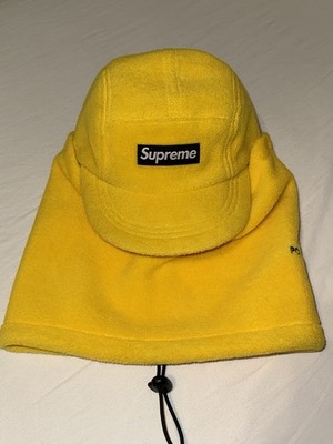 Supreme Facemask Polartec Camp Cap In Yellow Fleece FW19 Scarf