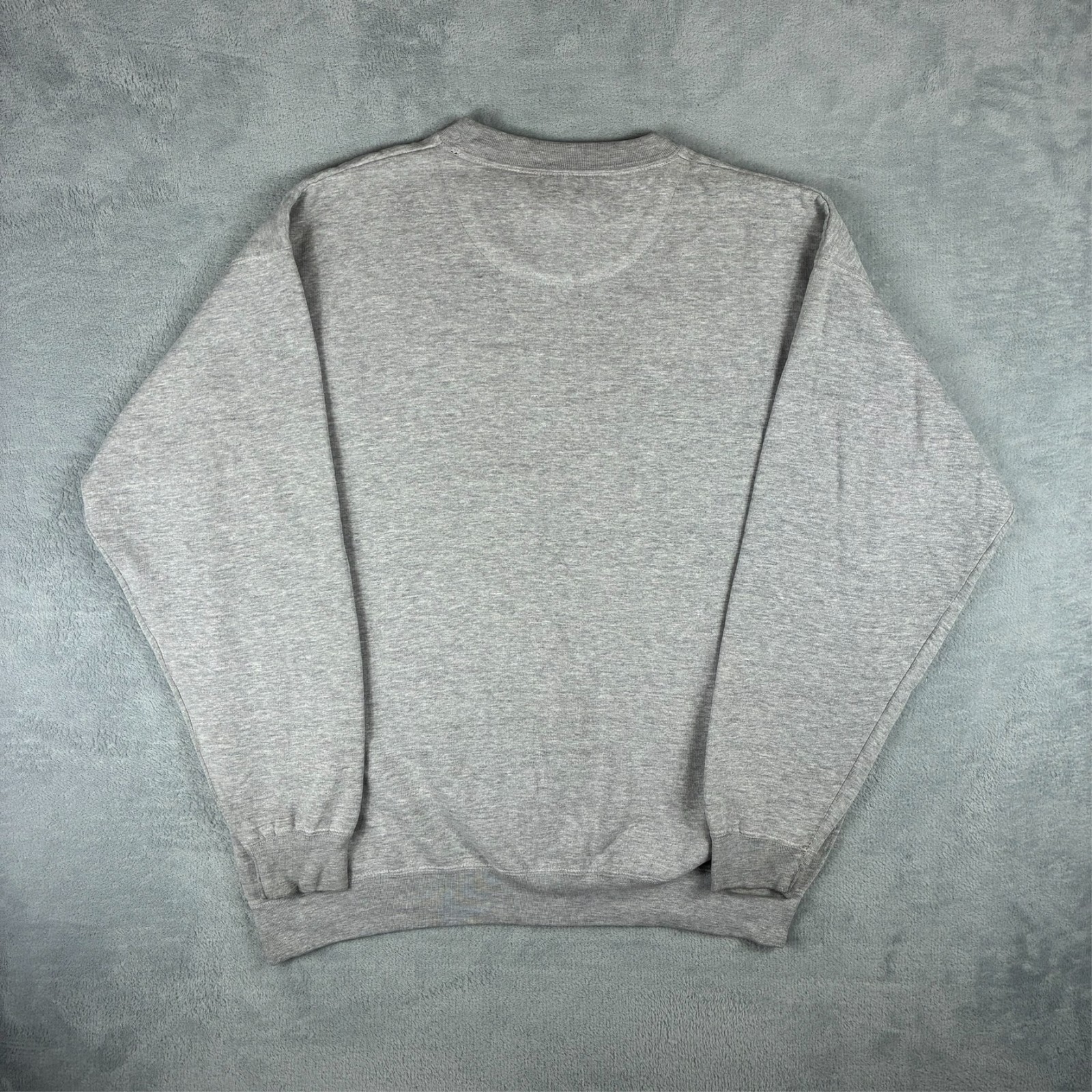 Vintage Chaps Ralph Lauren 1990's Grey USA Flag Oversized Large Sweatshirt image 8