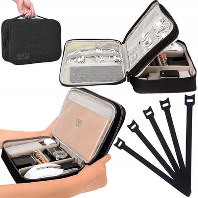 ORGANIZER-TASCHE REISETASCHE GRATIS KABEL 5 KLETTVERSCHLÜSSE