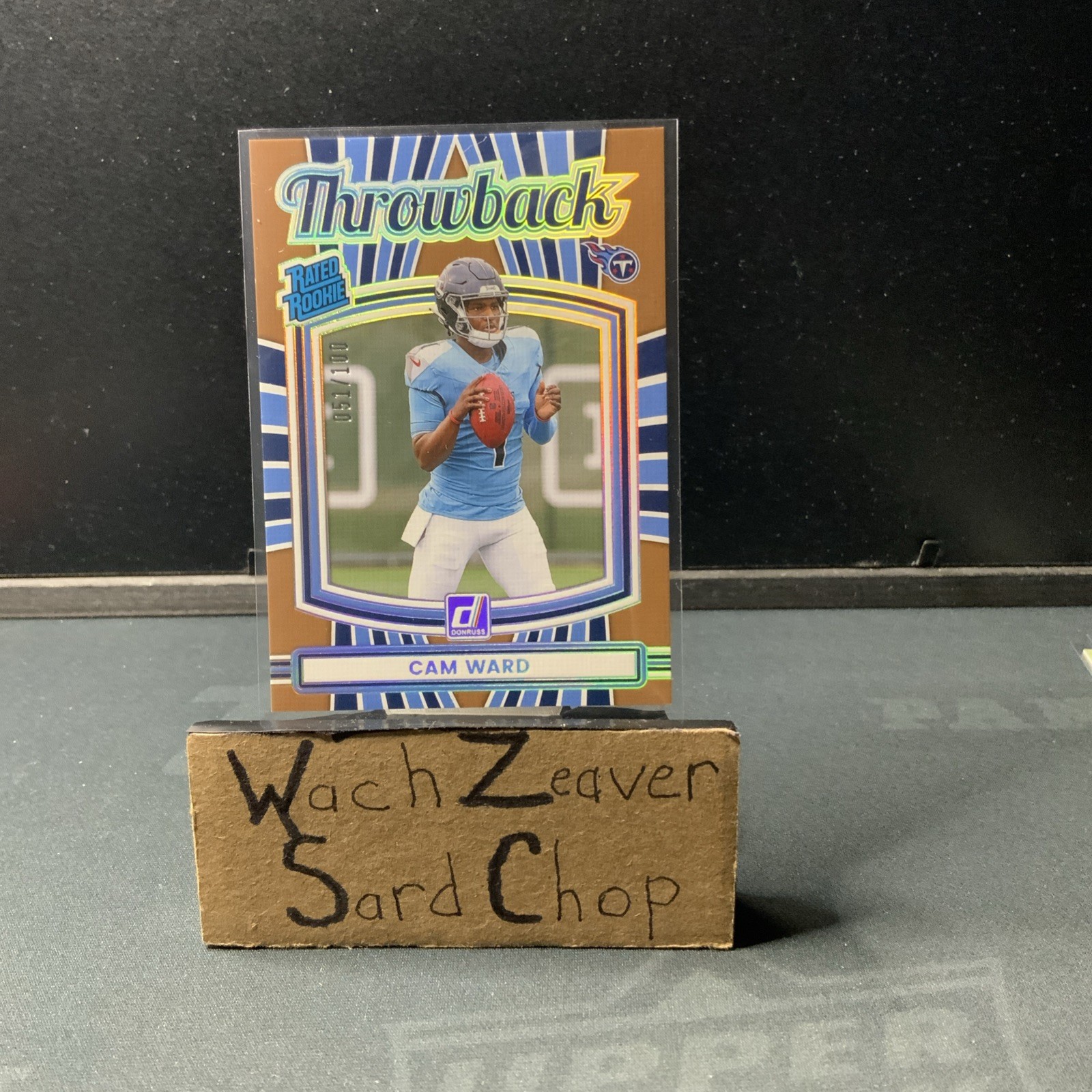 2025 Panini Donruss Cam Ward Rated Rookie Throwback  /100 Titans #25