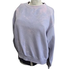 Brandy Melville J. Galt Bleach Dye Crewneck Sweatshirt Pullover Sm ONZ Lavender