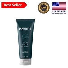 Luxury Men's Shave Cream Hydrating with Natural Oils, Mint Eucalyptus Scent