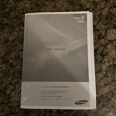 SAMSUNG PLASMA TV SERIES 4-450 USER MANUAL