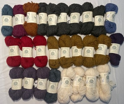 LOT OF 27! Alice Starmore Scottish Heather Pure Shetland Wool Skeins - 11 Shades