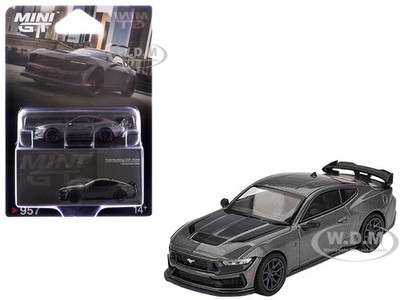 2024 FORD MUSTANG DARK HORSE CARBONIZED GRAY 1/64 DIECAST BY MINI