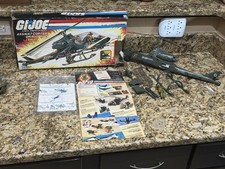 1983 VINTAGE GI JOE DRAGONFLY ASSAULT COPTER WILD BILL COMPLETE WORKING FAIR BOX