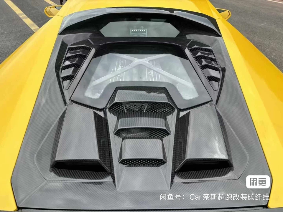 PARA LAMBORGHINI HURACAN LP580 LP610 FIBRA DE CARBONO MOTOR TRASERO CAPÓ CUCHARA Foto 2 de 3