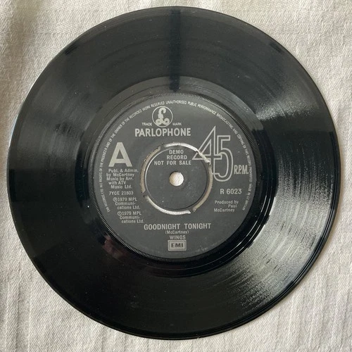 BEATLES / PAUL McCARTNEY - ‘GOODNIGHT TONIGHT’ DEMONSTRATION COPY 1979 R 6023