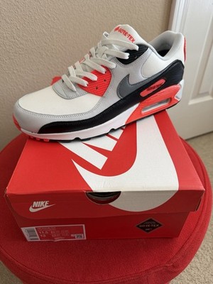 Nike Air Max 90 Infrared GTX Gore-Tex Men's Sneakers Bright Crimson, Size 11.5