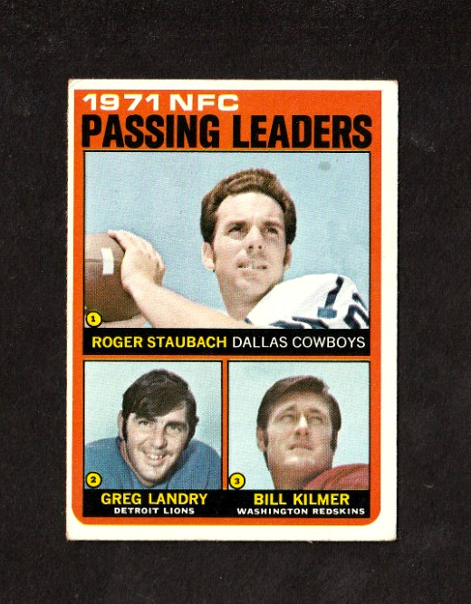 1972 Topps Football Passing Leaders Staubach #4 HOF Rookie Free Shipping