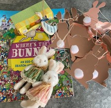 Gisela Graham M&S J Lewis Spring Easter Decor Bundle incl.. Garland Felt Bunnys 