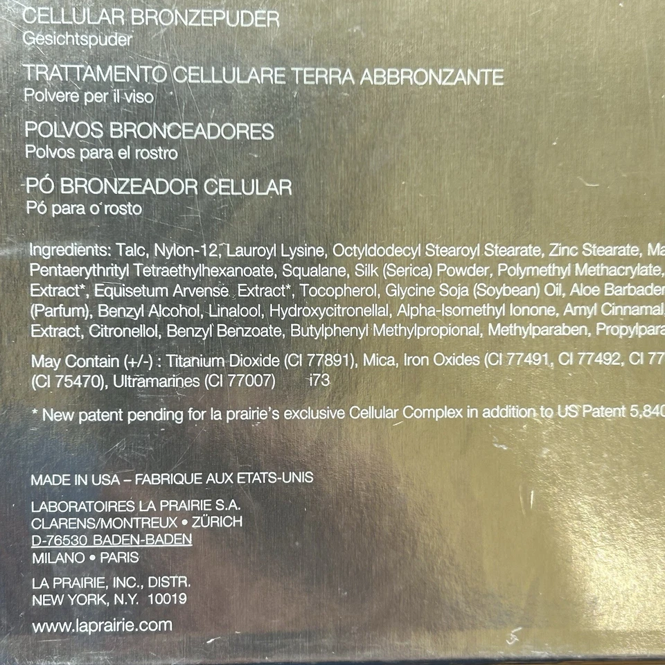 NUEVO Polvo Bronceador Tratamiento Celular La Prairie Compacto y Cepillo .47 OZ RETIRADO Foto 4 de 4