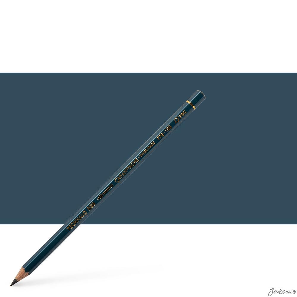 Caran d'Ache Technalo Watersoluble Graphite Pencil Prussian Blue Drawing Art