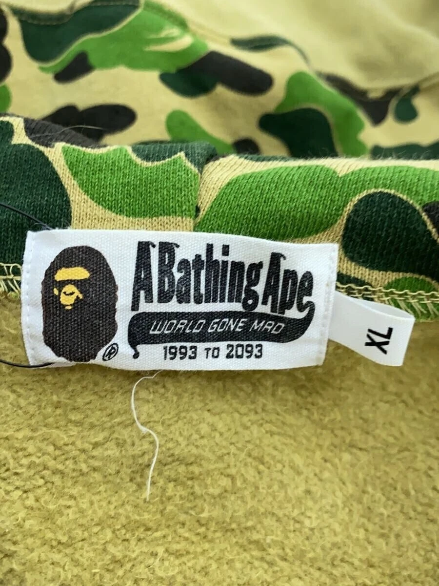A BATHING APE (BAPE) Felpa con cappuccio A BATHING APE verde XL usata