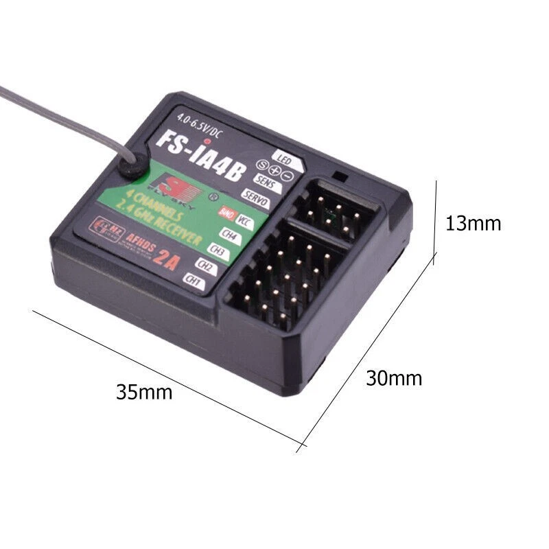 Flysky FS-iA4B 2.4G 4CH 4.0-6.5V Receiver for FS-I6 FS-I6S FS-IT4 Transmitter - Image 2 of 4