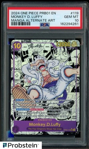 2025 ONE PIECE OP11 MONKEY D LUFFY 3RD ANNIVERSARY SILVER OP05-119 PSA 10