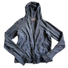 Juicy Couture Zip Up Hoodie Size Large Grey