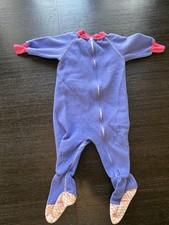 Vintage Gerber Baby Footie Pajamas Blue And Pink 2T
