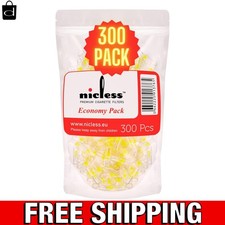 300 Tar and Nicotine Blocking Filters - Reusable Tips for King/Normal Cigarettes