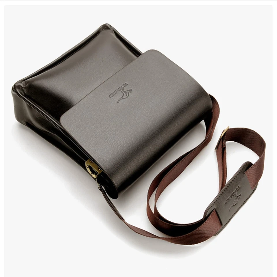 Bolso Bandolera para Hombres, Bolso de Hombro Mensajero de Cuero para Mujeres Hombres Cartera Viaje... Foto 3 de 4