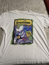 Vintage 1995 Goosebumps You Can  t Scare Me Curly Skeleton Movie Promo T-Shirt