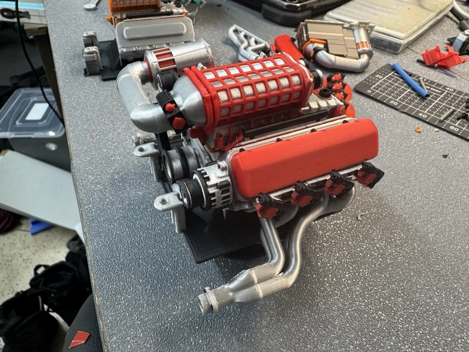 Vanquish H10 Optic Knights Customs Motor Red With Red Radiator combo - Image 3 of 4
